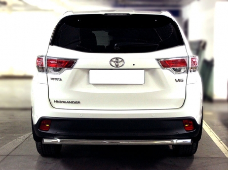 Toyota Highlander 2014-наст.вр.-Защита заднего бампера радиусная одинарная d-60
